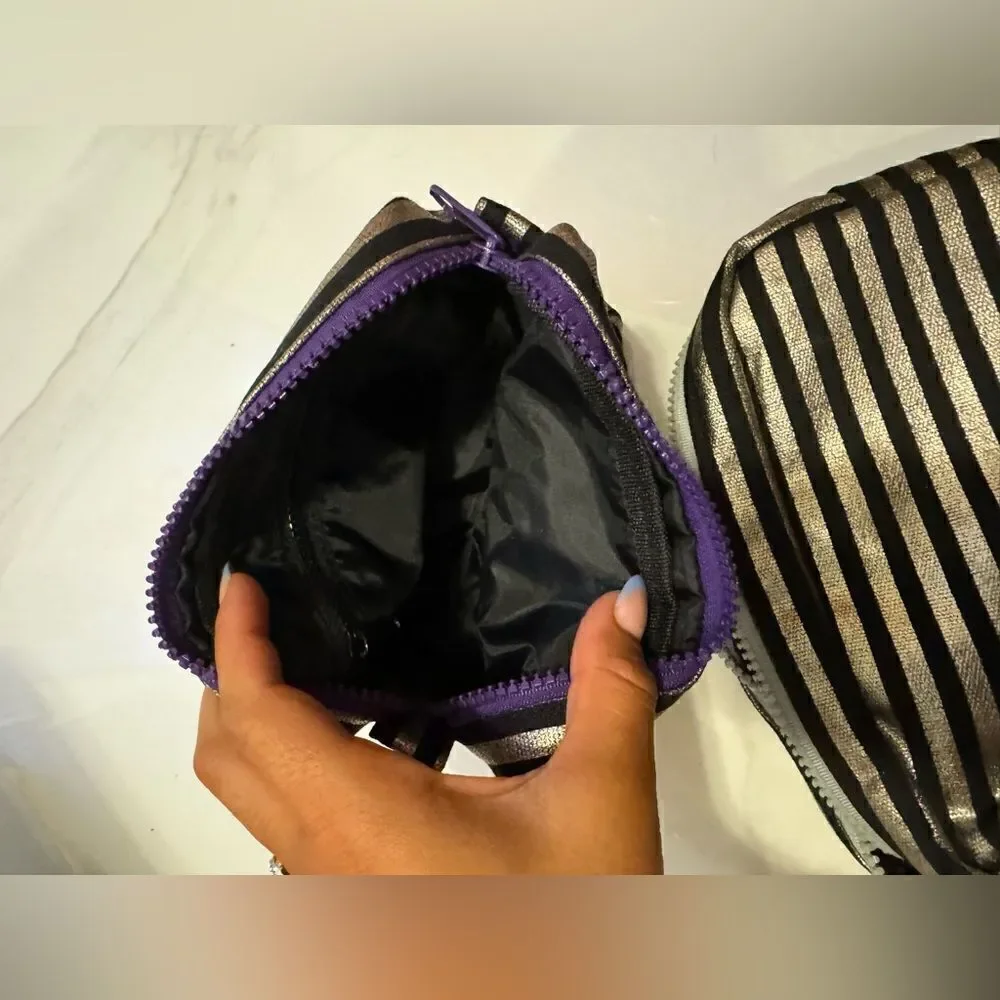 2 matching set striped cosmetic bag #18